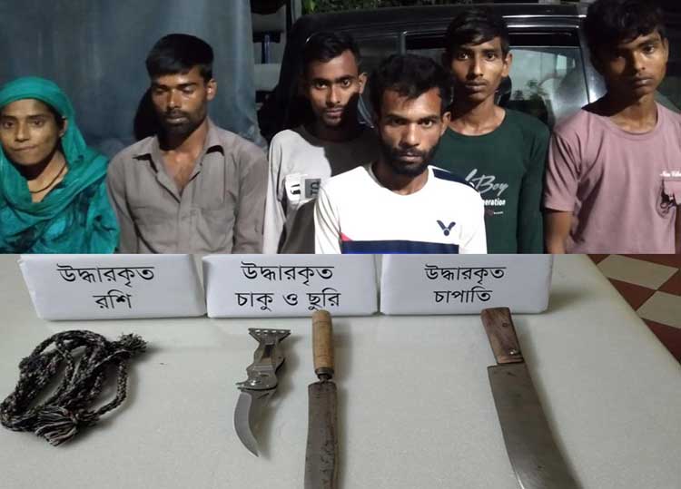 বগুড়া শহরে ডাকাতির প্রস্তুতিকালে র‌্যাবের 
অভিযানে ৬ ডাকাত গ্রেফতার 